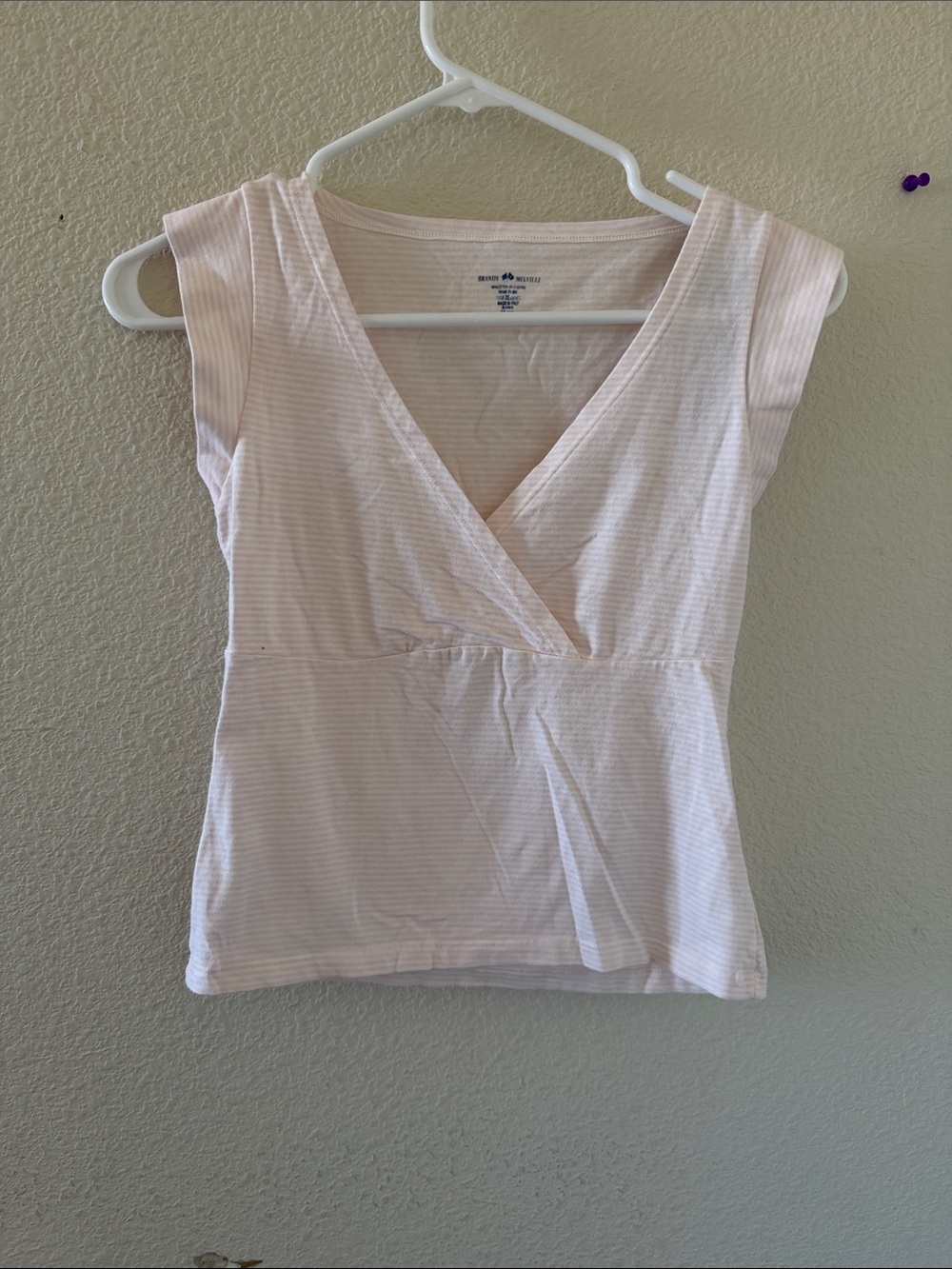 Brandy melville Amara pink striped tank top